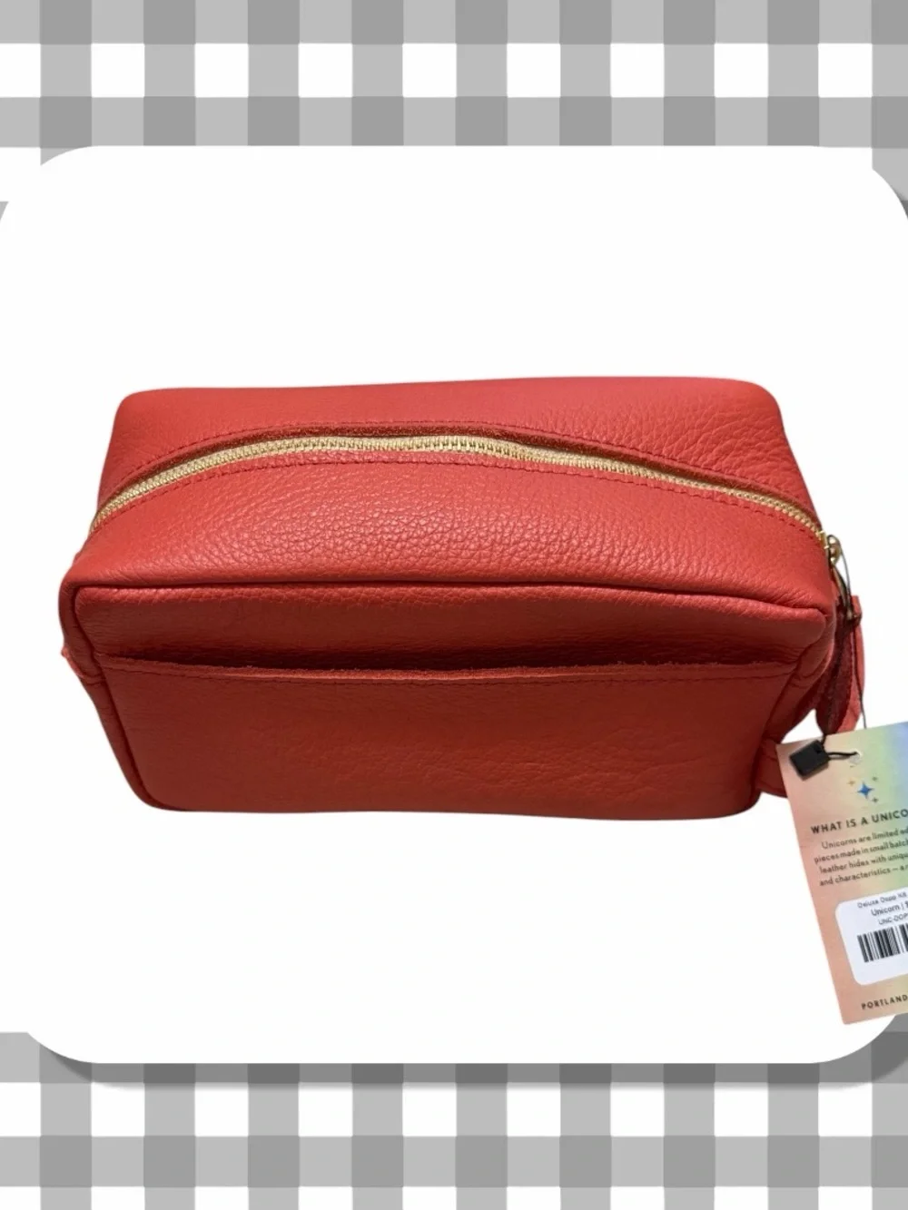 🦄 Portland Leather Deluxe Dopp Kit | Coral | Not Available Online
